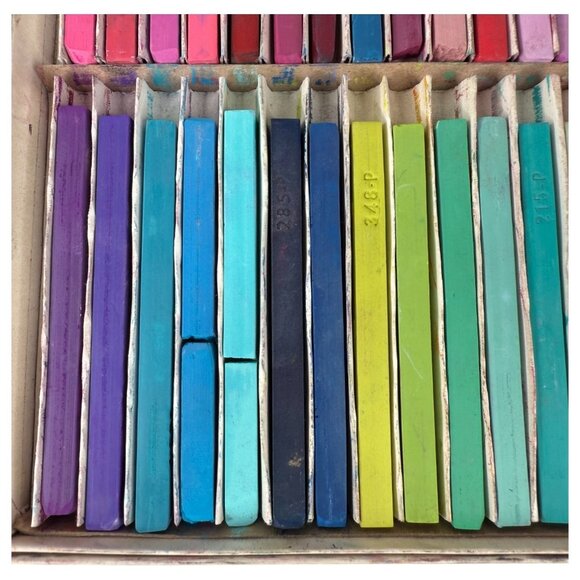 FaberCastell Design NuPastel Set Of 96 Firm Sticks With Box Used Vintage - Picture 5 of 16